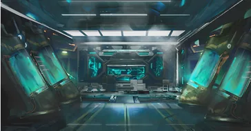 Sci-fi interior concept art