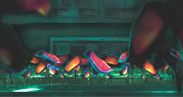 Glowing landscape concept art